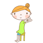 肩の後ろのストレッチ　Stretch the back of the shoulder